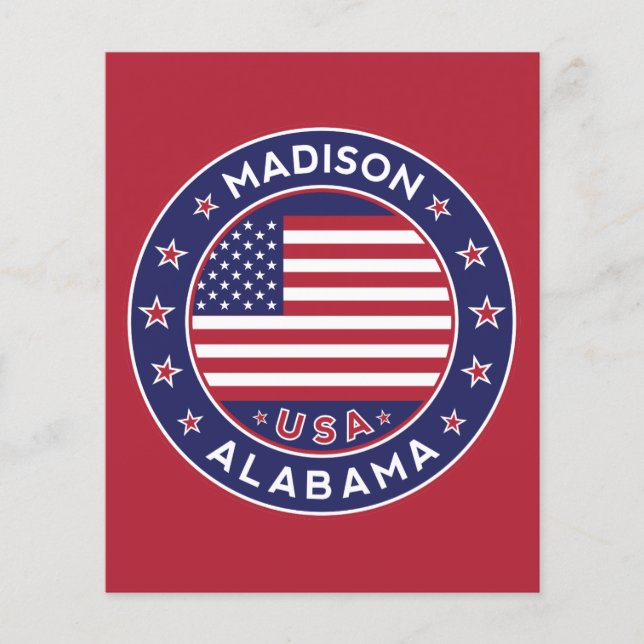 Flyer Madison, Alabama (Frente)
