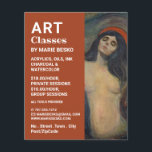 Flyer Madonna 1894 Versão De Edvard Munch, Classes De Ar<br><div class="desc">Madonna 1894 Versão De Edvard Munch,  Professora De Arte,  Folheto Publicitário De Classe Arte Da Loja De Cartão de visita.</div>