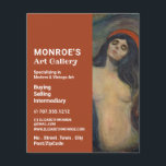 Flyer Madonna Por Edvard Munch, Art Dealer, Galeria<br><div class="desc">Madonna de Edvard Munch,  Art Dealer,  Folheto de Publicidade de Galeria da Loja de Cartão de visita.</div>