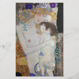 Flyer Mãe e Filho por Gustav Klimt