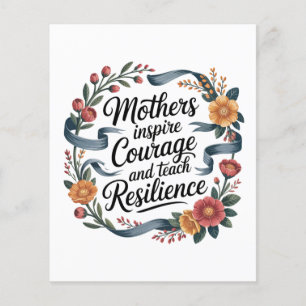 Flyer Mães Inspiram Coragem E Ensinam Resiliência