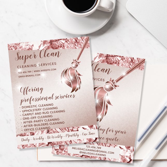 Flyer Maid Clearing House Rosa (Criador carregado)