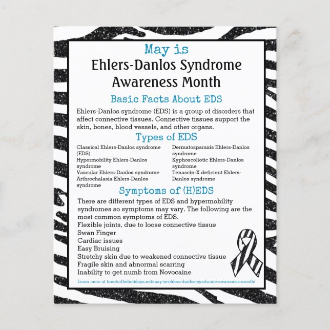 Flyer Maio é Mês de Consciência da Síndrome de Ehlers-Da (Frente)