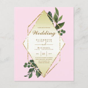Flyer MAIS BAIXO ORÇAMENTO Convites para Casamento Verd
