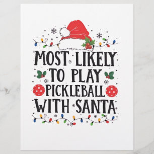 Flyer Mais Propenso a Jogar Pickleball com Papai Noel 