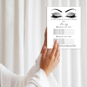 Flyer Makeup Artist Beaust Glitter Price Black White