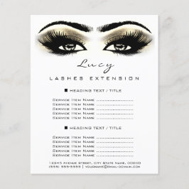 Flyer Makeup Artist Beauts Lashes Dourada Price List Whi