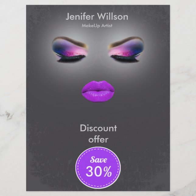 Flyer Makeup Artist Discount Offer (Frente)