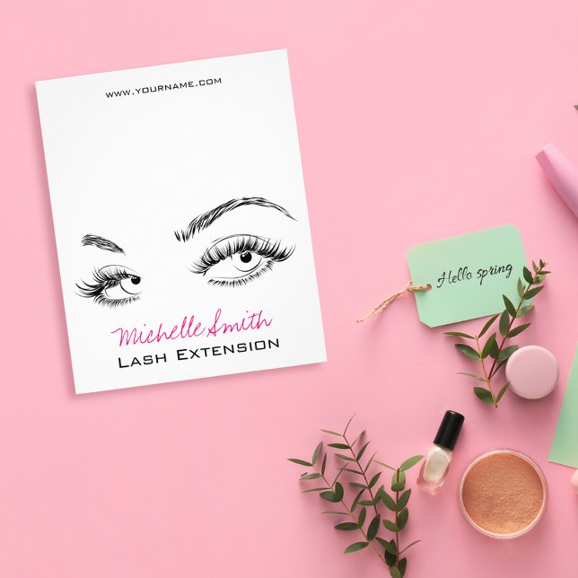 Flyer Makeup Artist Lashes Brota Preto e Branco Simples (Criador carregado)