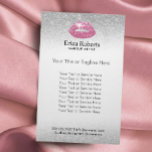 Flyer Makeup Artist Pink Lábios Silver Glitter Salon<br><div class="desc">Makeup Artist Pink Lábios Silver Glitter Beauty Salon Flyers.</div>