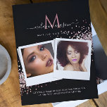Flyer Makeup Artist Salon Personalizado Foto Cosmética P<br><div class="desc">Folheto Personalizado de Salão de Ativação Foto Cosmética Rosa com Brilho Dourado</div>