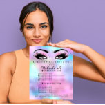 Flyer Makeup Beauty Salon Rosa Hologrre Rosa<br><div class="desc">coleção de salão de beleza de luxo florenceK</div>