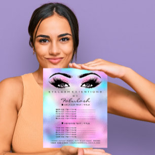 Flyer Makeup Beauty Salon Rosa Hologrre Rosa