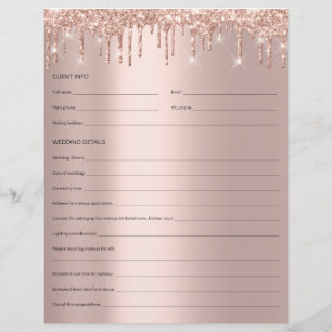 Flyer Makeup Bridal Advisory Form Rosa Drives Glitter