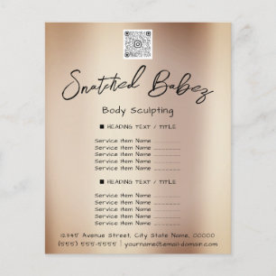 Flyer Makeup Lashes Beauty Hair Salon QR LOGO Moderno