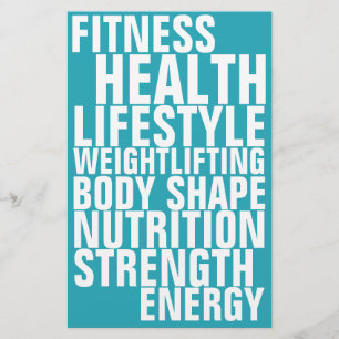 Flyer Malhação Gym clube bold texto inspiração azul