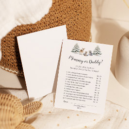 Flyer Mamãe ou Pai de animais da floresta de inverno