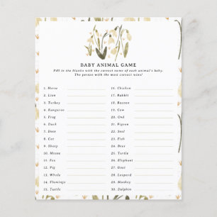 Flyer Mamãe vai ser um novo jogo de bebês floral chá de 