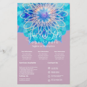 Flyer Mandala Luz de Anjo Rosa Intro   Serviços