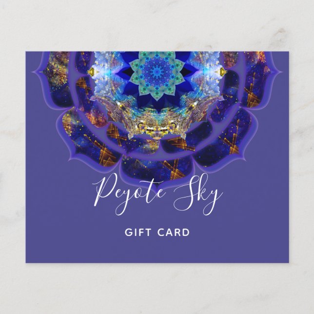 Flyer Mandala Metafísico Roxo Céu de Peyote (Frente)