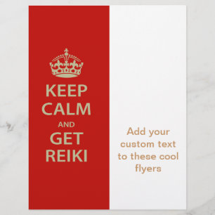 Flyer Mantenha calmo e obtenha Reiki