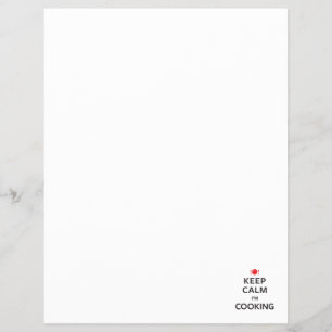 Flyer Mantenha calmo mim estão cozinhando