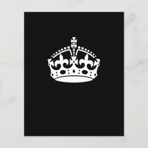 Flyer Manter a Coroa Calma a Preto