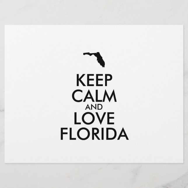 Flyer MANTER CALM e AMAR FLORIDA personalizável (Frente)