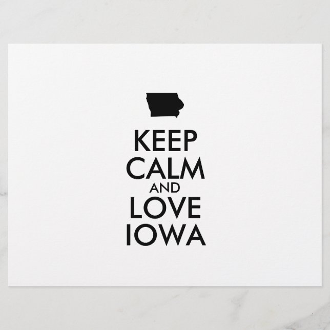Flyer Manter CALM e AMOR personalizáveis IOWA (Frente)