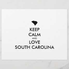 Flyer Manter calmo e amar a carOLINA do Sul personalizáv