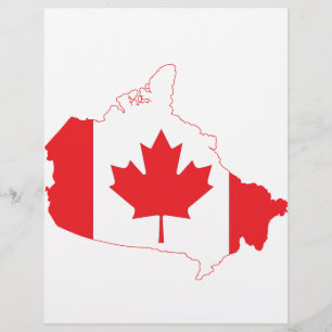 Flyer Mapa da bandeira de Canadá