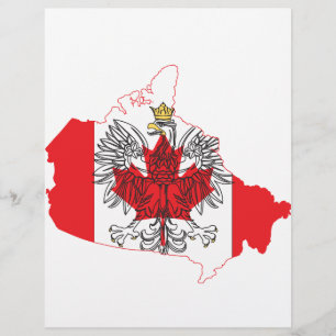 Flyer Mapa da bandeira de Canadá do Polônia