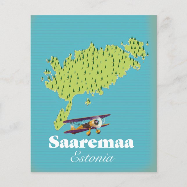 Flyer Mapa da Saaremaa Estônia  (Frente)