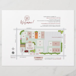 Flyer Mapa de propriedades do Hotel / Design personaliza