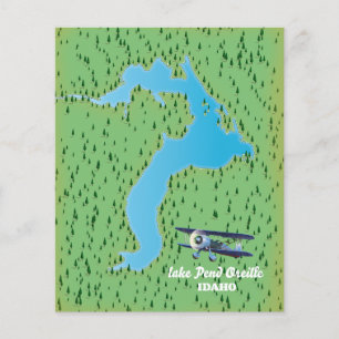 Flyer Mapa do Lago Pend Oreille Idaho