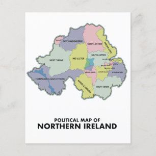 Flyer Mapa Político Da Irlanda Norte.