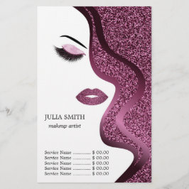Flyer Maquiagem com efeito glitter