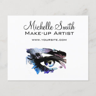 Flyer Marca de maquiagem de extensão de olhos de aquarel
