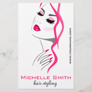 Flyer Marcagem com ferro quente da beleza da menina do