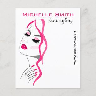 Flyer Marcagem com ferro quente da beleza da menina do