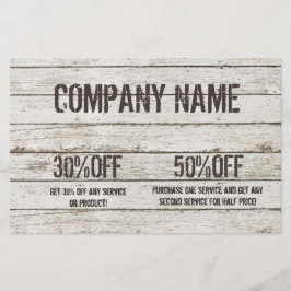 Flyer Marcenaria de madeira caiada carpintaria mão de ob