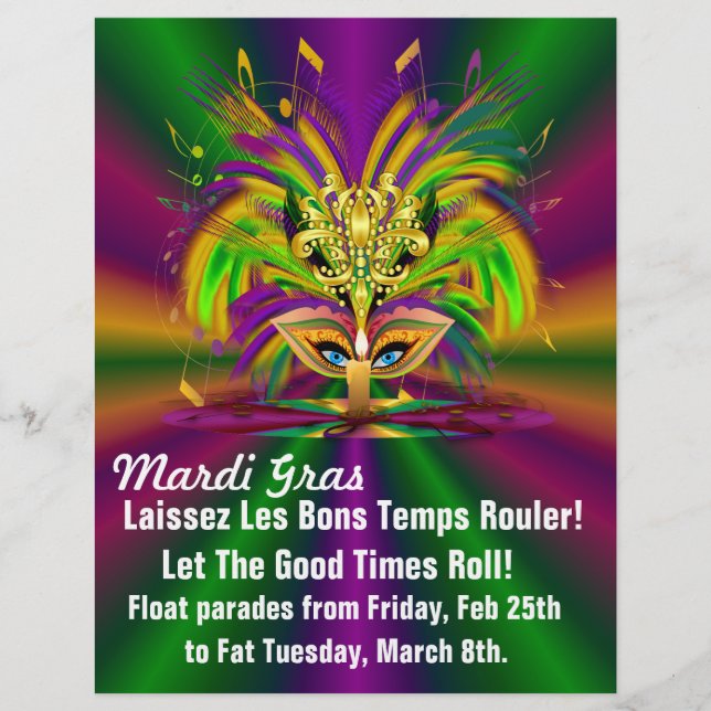 Flyer Mardi Gras The Queen (Frente)