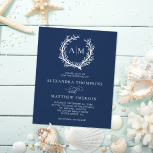 Flyer Marinho Azul de Coral Náutico
