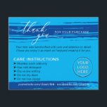 Flyer Marinho azul Obrigado Lavando dicas de cuidado Ins<br><div class="desc">Marinho azul Obrigado Lavando dicas de cuidado Instrução</div>