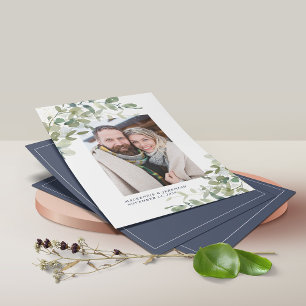 Flyer MARINHO BUDGET Azul Eucalyptus Foto Salvar Data