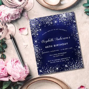 Flyer Marinho de aniversário - convite para orçamento de