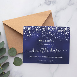 Flyer Marinho de aniversário - orçamento do partido da d