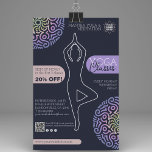 Flyer Marinho Elegante Classes de Yoga Blue Mandala<br><div class="desc">Espalhe a palavra sobre a sua classe ou evento de ioga com este elegante design de folheto azul marinho com gradiente mandala,  yoga pose silhueta e texto personalizado de cinzas de luz para informações e detalhes. Se precisar de mais ajuda ou ajuste,  envie uma mensagem neste arquivo.</div>
