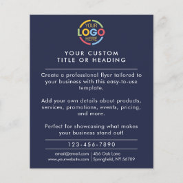 Flyer Marinho simples moderno Promocional de logotipo co