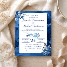 Flyer Marinho Watercolor floral Elegant WedBudget